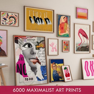 Maximalist Wall Art, 6000 MEGA BUNDLE, Trendy Wall Art, Maximalist Gallery Wall Set, Eclectic Wall Art, Maximalist Home Decor, Trendy Print