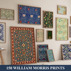 150 William Morris Prints, William Morros Poster, William Morris Wall Art Prints, Vintage Prints, Gallery Wall Set, Digital Download