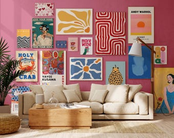 8400 Maximalist Wall Art Prints Bundle, Trendy Eclectic Gallery Home Decor (Digital Download)
