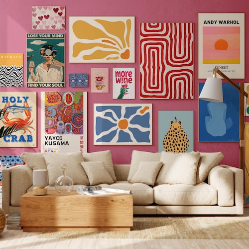 8400 Maximalist Wall Art Prints Bundle, Trendy Eclectic Gallery