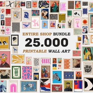 25.000 ECLECTIC MEGA BUNDLE Arte de parede para impressão, liquidação de loja inteira, arte de parede de galeria, conjunto de galeria eclética, impressões maximalistas, impressões da moda