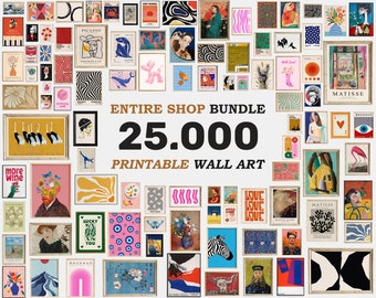 25.000 ECLECTISCHE MEGA BUNDEL afdrukbare muurkunst, hele winkelverkoop, galerij kunst aan de muur, eclectische galerijset, maximalistische prints, trendy prints