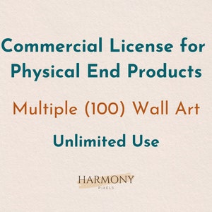 Kommerzielle Lizenz für ein physisches Produkt, ein 100-teiliges Poster, eine kommerzielle Lizenz für Wandkunst, eine kommerzielle Lizenz für physische Produkte