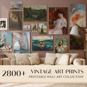 Vintage Prints, 2800 MEGA BUNDLE Wall Art, Vintage Wall Art, Eclectic Wall Art Set, Antique Oil Painting, Printable Wall Art, Art Prints