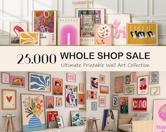 WHOLE SHOP SALE, 25.000 Mega Bundle Wall Art, Gallery Wall