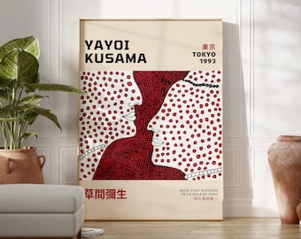 Yayoi Kusama Print, 草間 彌生, Yayoi Kusama Poster, Yayoi Kusama Museum Exhibition Poster, Japanese Wall Art, Gallery Wall Art, Digital Download