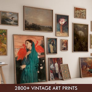 Vintage Prints, 2800 MEGA BUNDLE Wall Art, Vintage Wall Art, Eclectic Wall Art Set, Antique Oil Painting, Printable Wall Art, Art Prints