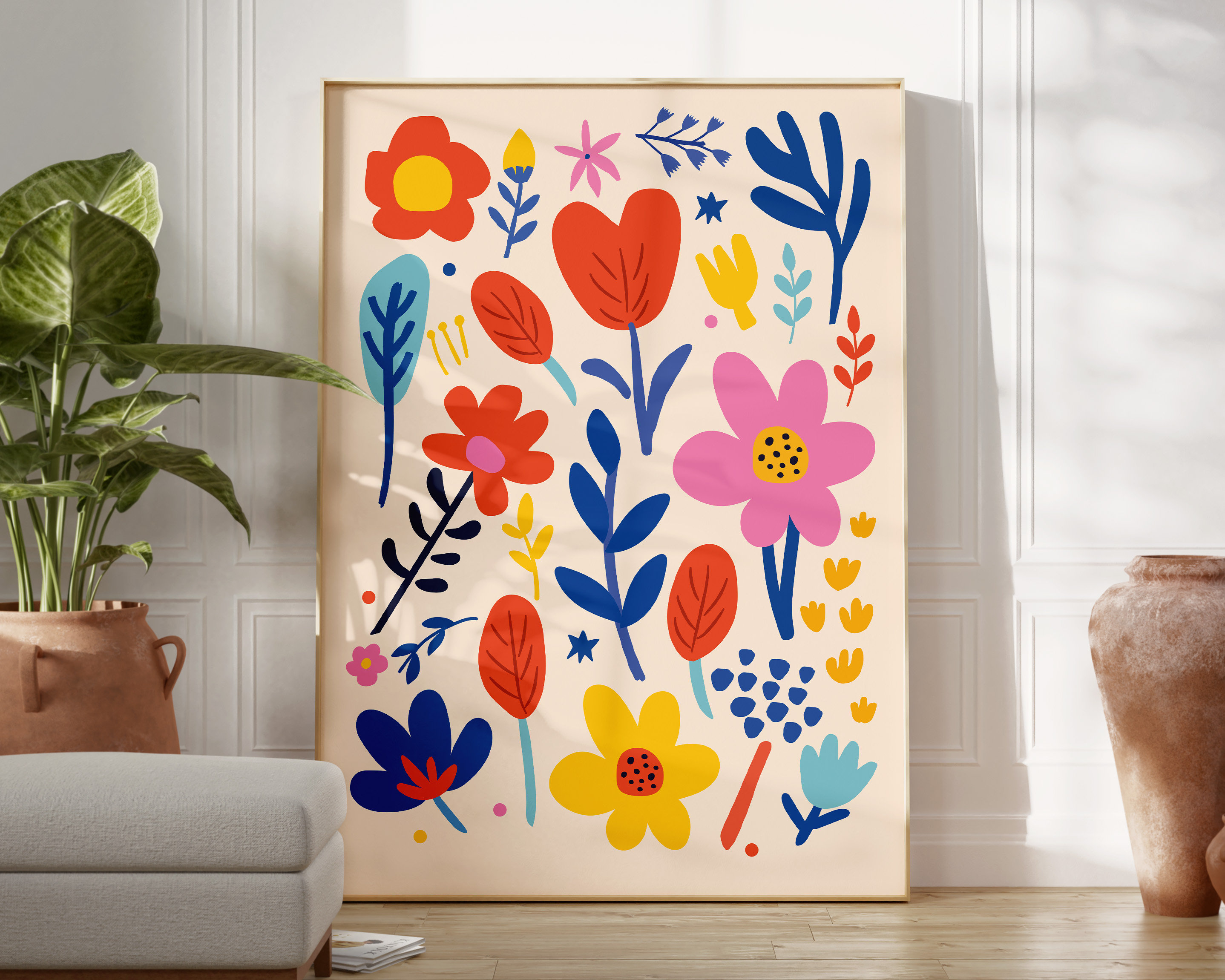 Flower Art Print, Flower Market Prints, Flower Art Print, Botanical Wall Art, Flower Prints, Flower Poster, Floral Art Print, Colorful Print