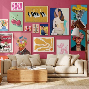 6000 oeuvres d'art murales maximalistes, MEGA BUNDLE, ensemble mural de galeries maximalistes, art mural éclectique, décoration d'intérieur maximaliste, art mural tendance, impression tendance