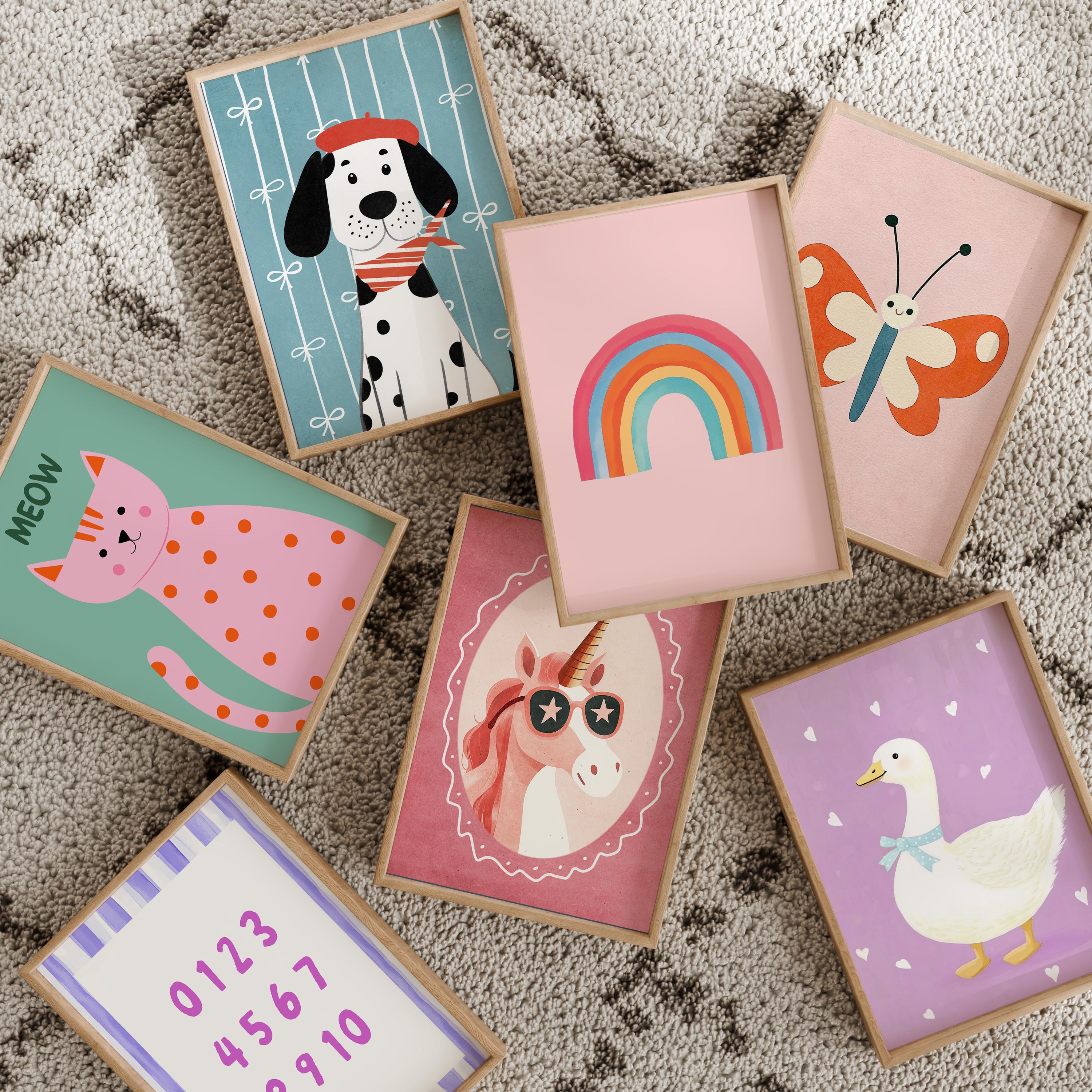 2500 Girls Room Prints Bundle, Pink Girl Nursery Wall Art (digital ...