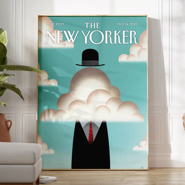 The New Yorker Print, New Yorker Poster, May 14 2012 New Yorker Magazine Cover Poster, Retro Magazine Cover Art, Retro Wall Art, Digital Art