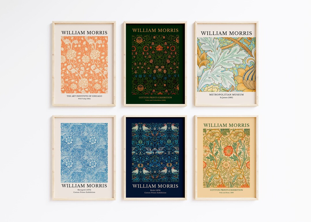 William Morris Print Set of 6, Botanical Gallery Wall (digital Download ...