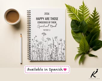 JW Year text 2026 Spiral Notebook: Christian Journal, Jehovah Witness Gifts, Bible Study