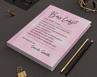 Personalized Boss Lady Journal: Definition Notebook, Mentor Gift