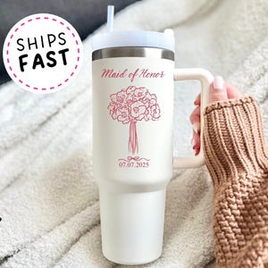 Personalized Maid of Honor Tumbler, 40 oz, Bridesmaid Gift