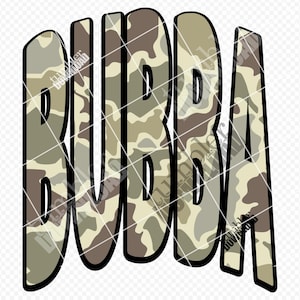 Bubba Camo PNG Digital Download PNG file Old School Camouflage Sublimation Design for T-Shirt, Dtf Dtg, Bubba, Instant Download