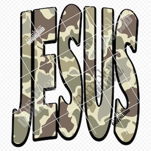 Jesus Camo PNG: Old School Camouflage Sublimation Design (Digital Download)
