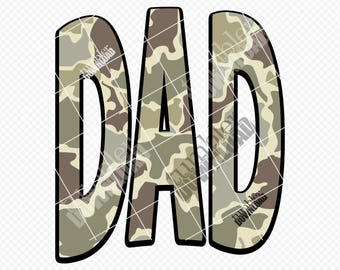 Dad Camo PNG: Design mimetico in stile old school con sublimazione (download digitale)