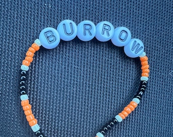 Custom nfl Cincinnati bengals joe burrow bracelet any team name player