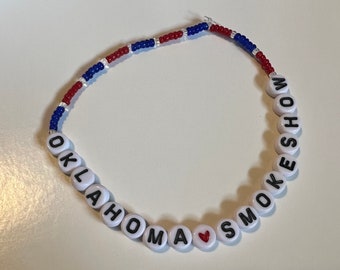 Custom Oklahoma Smokeshow bracelet song Zach Bryan