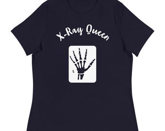 Camiseta de la Reina de los Rayos X: Regalo de tecnología de radiología, camiseta de rayos X de mano