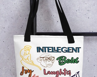 Monkey Collector Tote Bag, Monkey Spirit Animal Gift