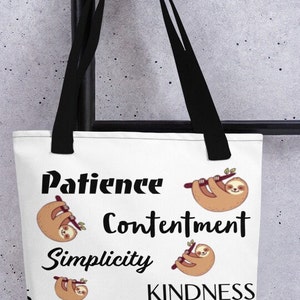 Sloth Spirit Animal bag, Sloth Totem Tote Bag, Sloth Collector Bag, Cute Sloth, Zoo Animal Bag, Funny Sloth Bag. Personalization Available.