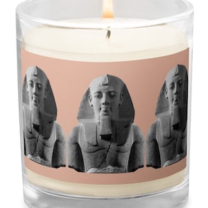 Egyptian Pharaoh Candle Ancient Egypt Candle, Egyptian Statue Candle, Pharaoh Candle, Pyramid Candle, Egyptian Stuff, Glass jar wax candle