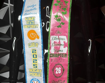 Collegiate Graduation Stole; Custom Graduation Stole; Class of 2025