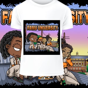 Koszulka z kreskówkową grafiką Famu