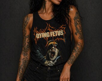 Feto moribundo que ruegue por la muerte. GIMNASIO. CONCIERTO. Camiseta sin mangas negra de algodón, ENTRENAMIENTO Tallas S a 2XL