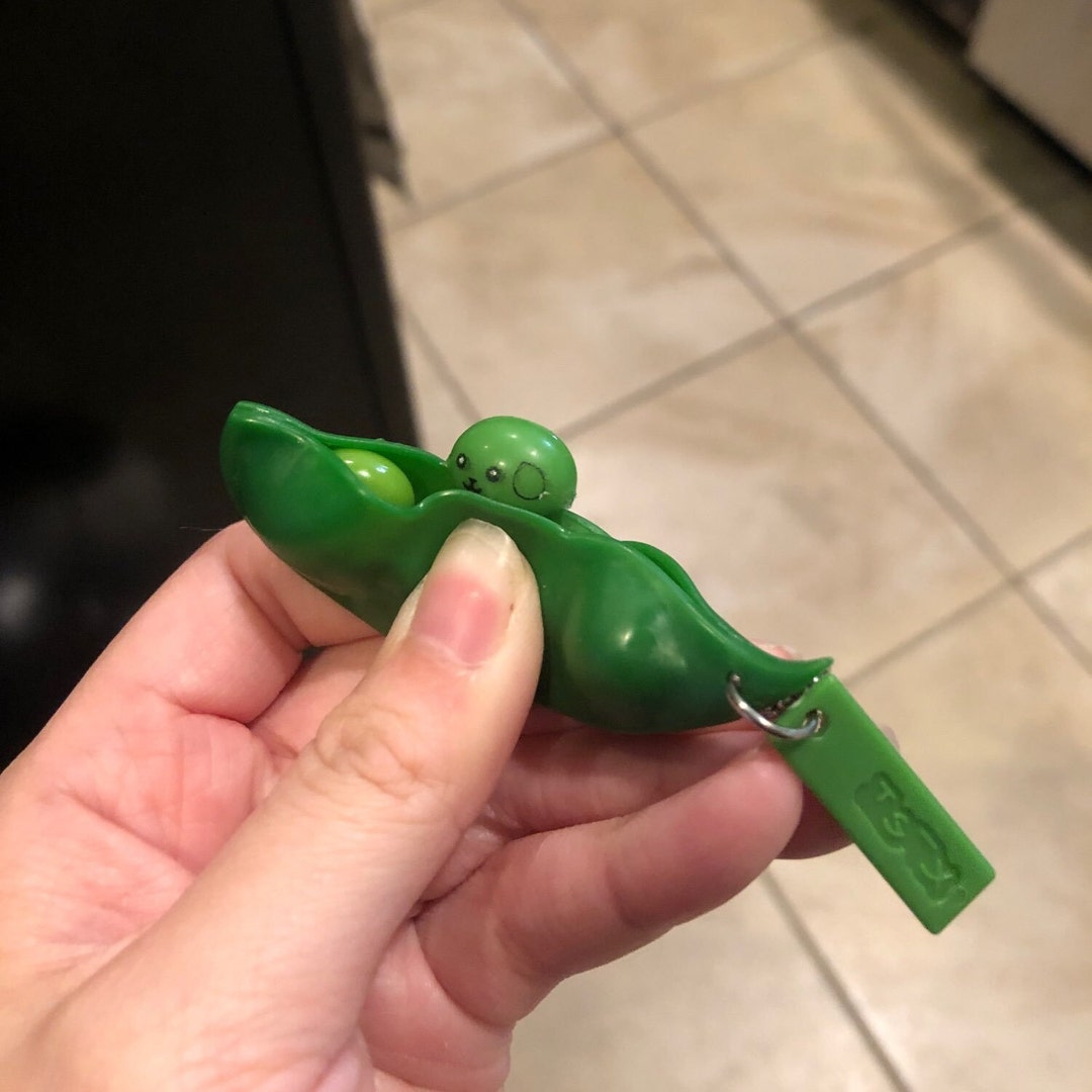 Edamame Fidget Toy Keychain ADHD Anxiety Relief Fidget Etsy