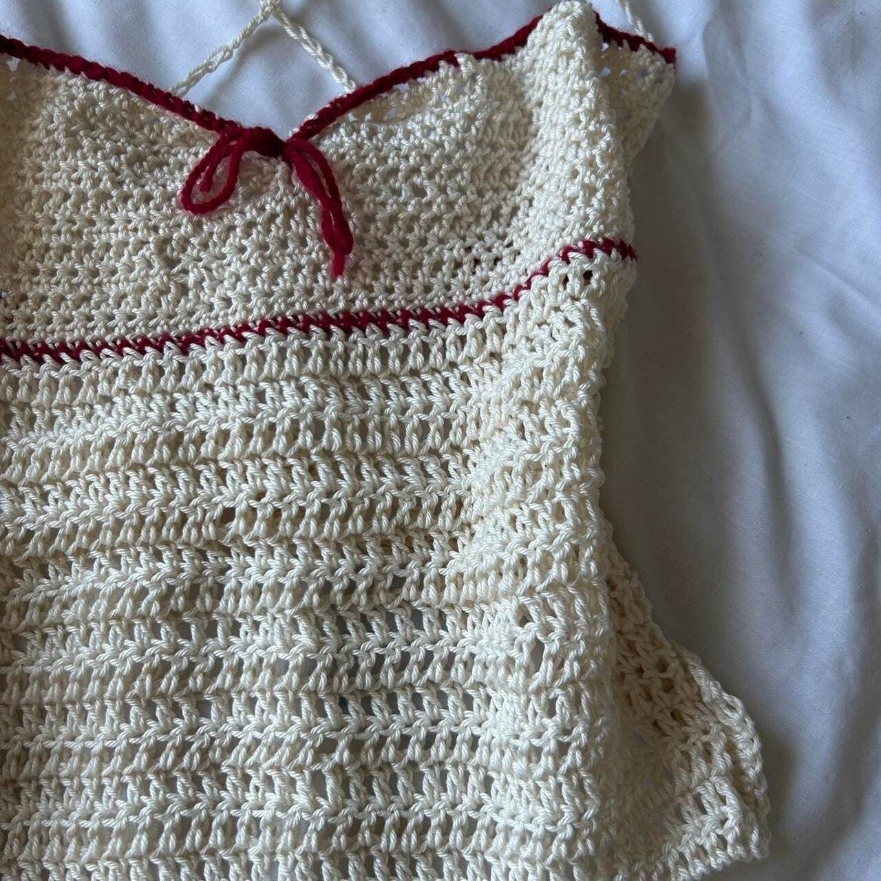 Handmade Crochet Cherry Backless Halter Cami Top - Etsy