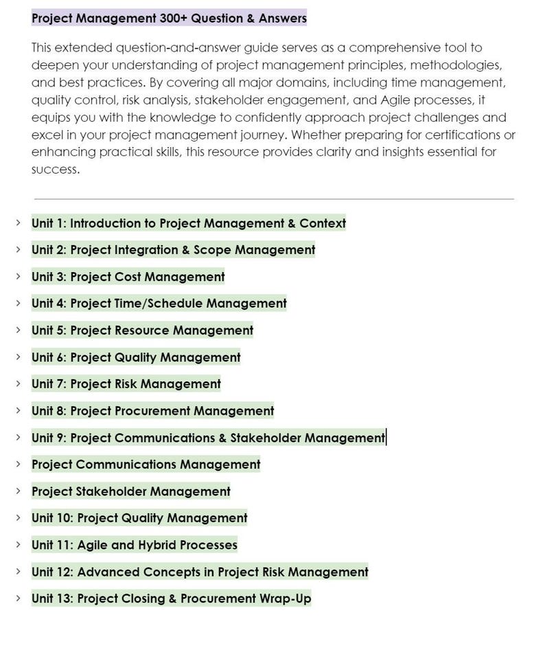 PMP Exam Prep Study Guide: 700+ Practice Questions, Answers & Glossary ...