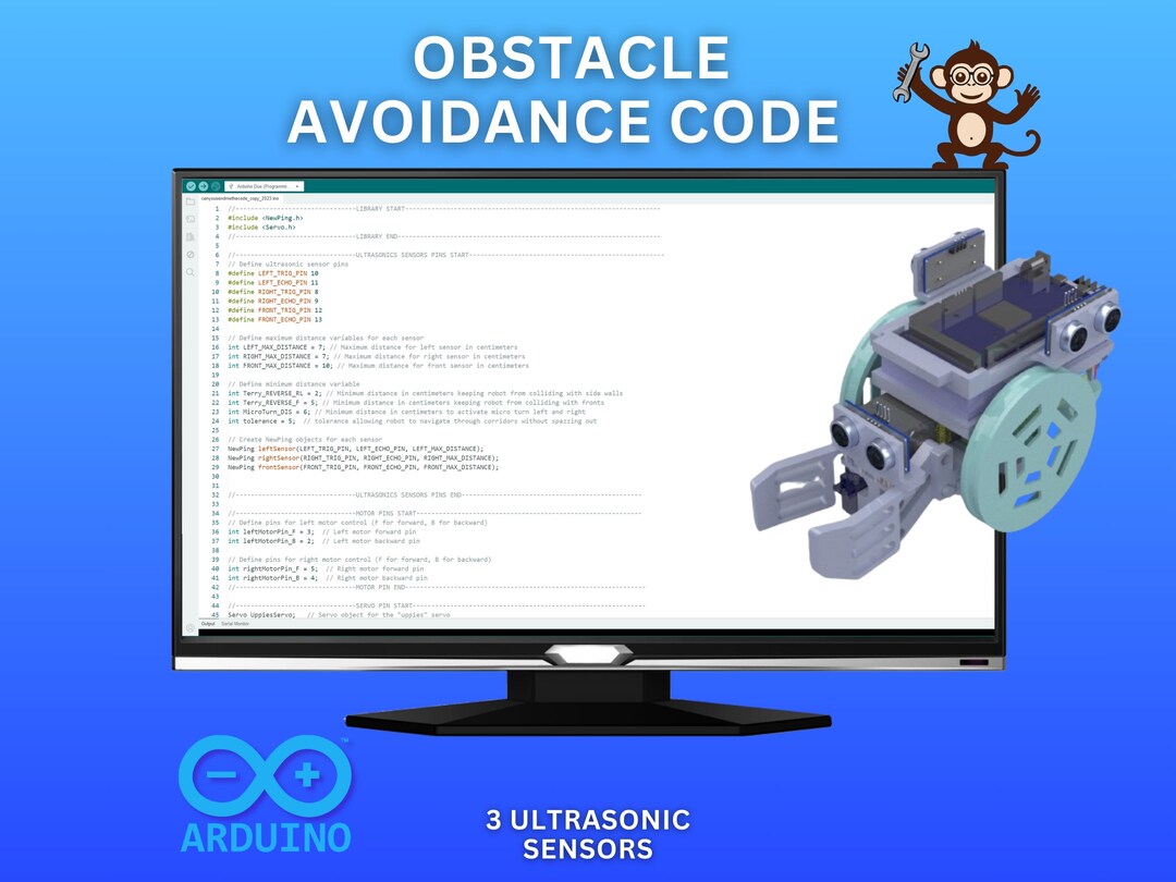 Arduino Obstacle Avoidance Code - Etsy