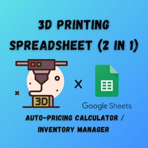 Strumento aziendale di stampa 3D 2 in 1 definitivo: pacchetto registro di stampa e monitoraggio dei materiali