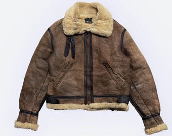 Vintage Schott B 3 Type 3 Sheep Skin Leather Jacket - Etsy