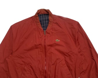 古着 短丈 Lacoste reversible jacket Vtg 80s Lacoste Reversible Jacket Blue Bomber / Knit Club