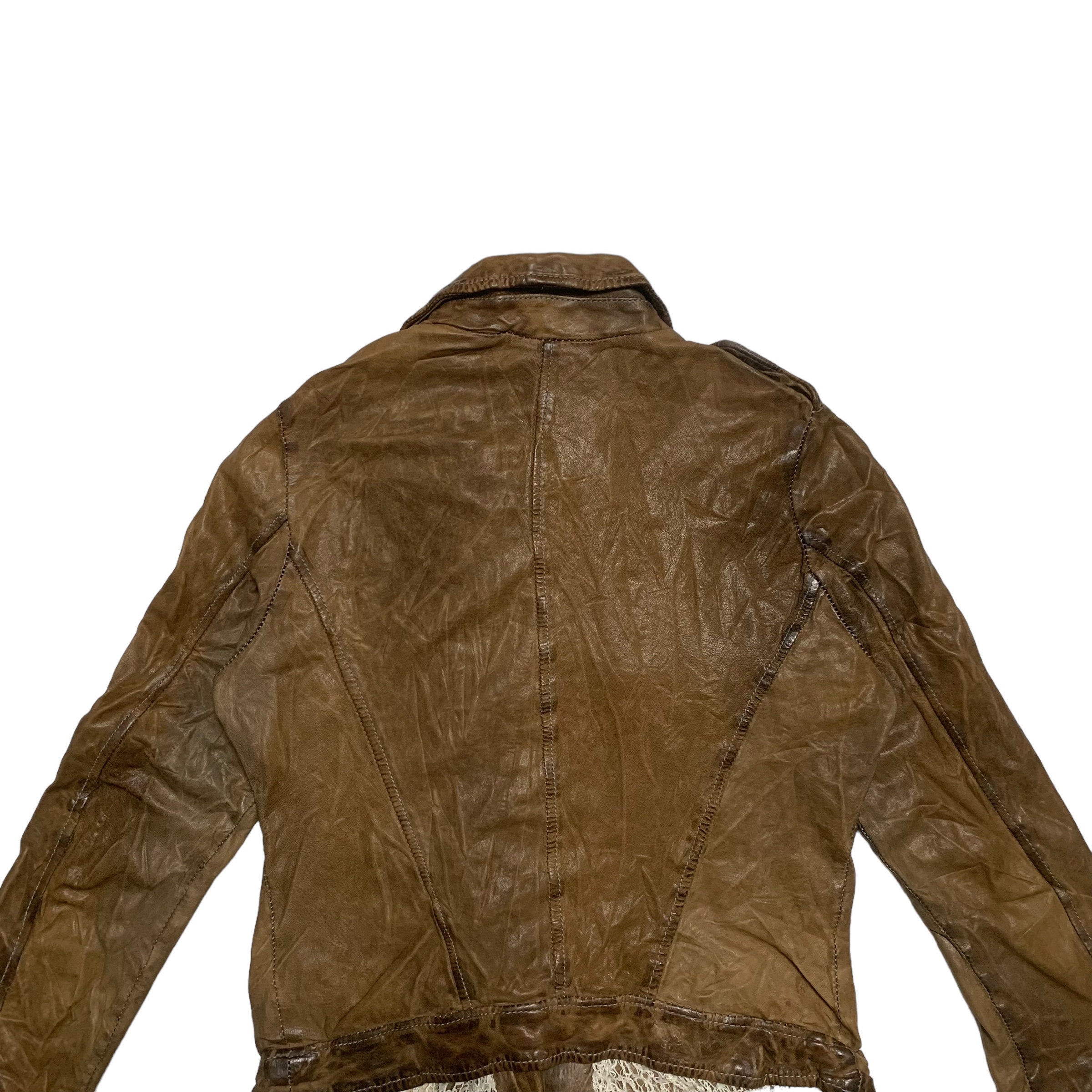 ジャケット・アウター GIORGIO BRATO ARCHIVE LEATHER JACKET Giorgio Brato Archive Distressed Hooded Leather Jacket