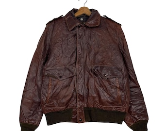 Rare Vintage Schott NYC Dark Chocolate Brown Cowhide Leather Full