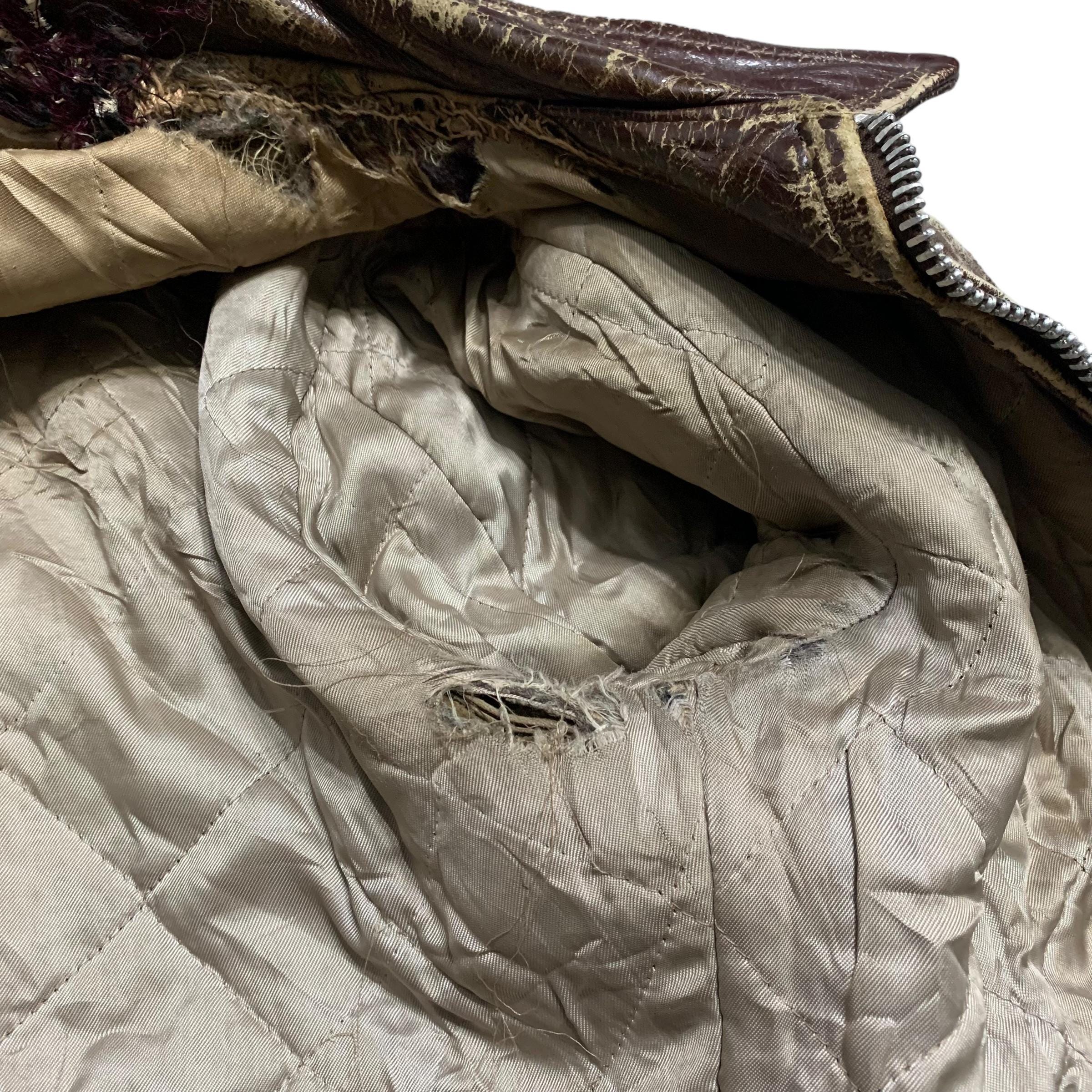 True Vintage 60s Leather Jacket Scovill Zipper - Etsy