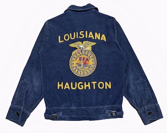 70s FFA Blue Corduroy Jacket - Etsy