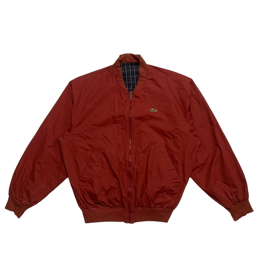 Vintage 80s Lacoste Reversible Bomber Jacket - Etsy
