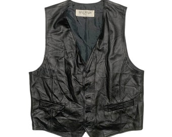 Balmain Paris Leather Vest
