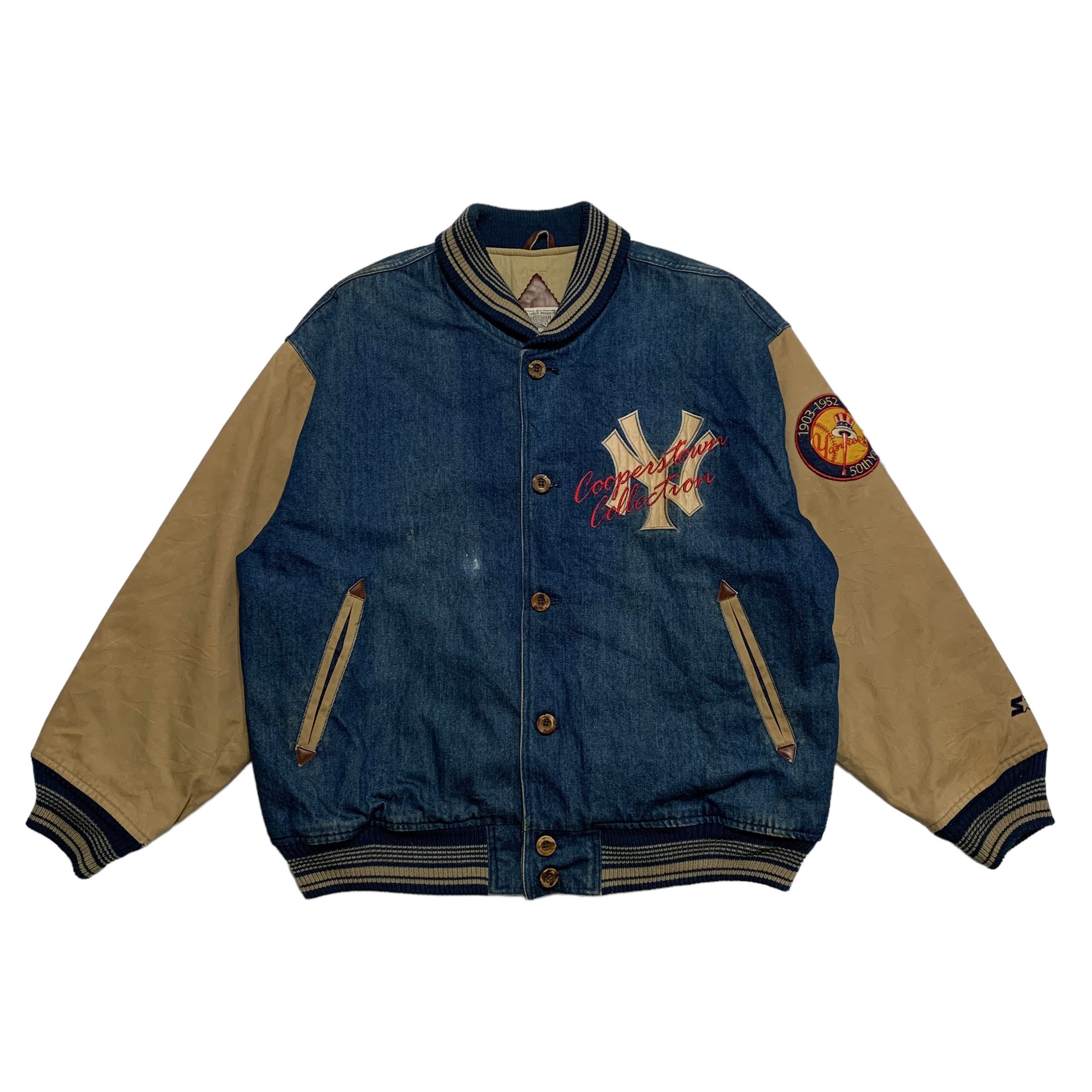 [MLB] Varsity Oversized Denim Jacket ★ 大人気★ MLB] Varsity Oversized Denim Jacket ☆ 大人気☆