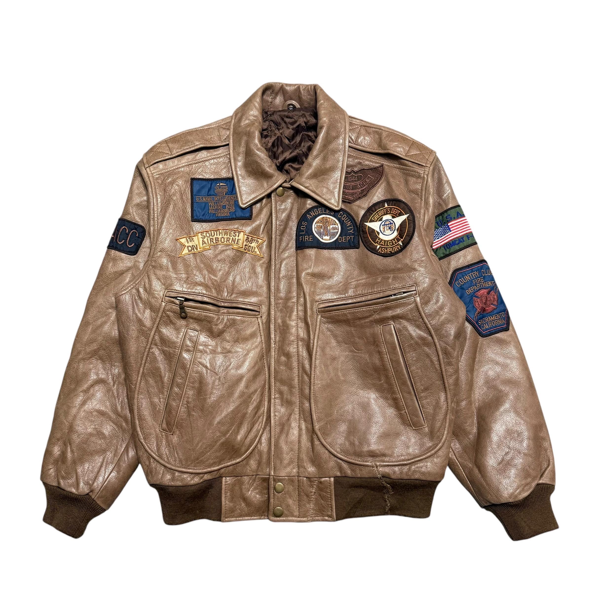Freedom US Naval Southwest Airborne Leather Jacket - Etsy