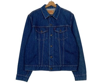 Classic Levi's Trucker Jacket, 1990s Vintage, Dark Blue