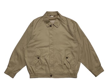 Vintage 70s Burberrys Nova Check Lined Wool Bomber Jacket Designer