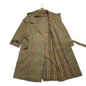 Burberrys Double Breast Nova Check Trench Coat