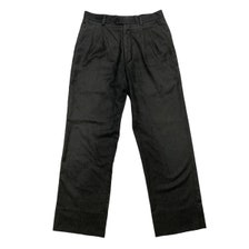 🌺LOUIS VUITTON Silk Black LV Monogram Wide Leg Hem Trousers Suit Pants FR44